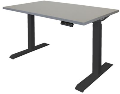 Bureau assis-debout électrique Ototo | LxP 1400 x 800 mm | Boutons de mémorisation | Blanc | Piètement noir | Novigami